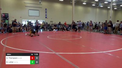 98 lbs Quarterfinal - Aidan Thompson, HS Bad Karma vs Braiden Lotier, HS TNWC Red