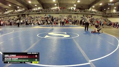 70 lbs Cons. Round 4 - Roman Knapp, Rockwood Lindbergh Wrestling Club-A vs Abel Corns, Team North Stars Wrestling Club-AA