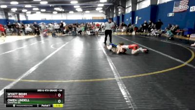 54 lbs Round 1 - Wyatt Behm, East Idaho Elite vs Owen Lindell, Lewiston WC