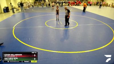 65 lbs Finals (8 Team) - Matthew Bosl, LPGE/B Wolves vs Coyer Willardson, Red Rock Central