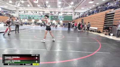 157 lbs Champ. Round 2 - Thiago Pereira, San Clemente vs Caden Gorishek, Corona Del Sol