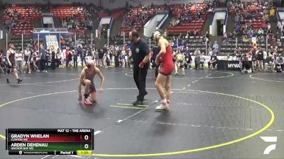 138 lbs Cons. Round 2 - Gradyn Whelan, Clinton WC vs Arden Dehenau, Anchor Bay WC