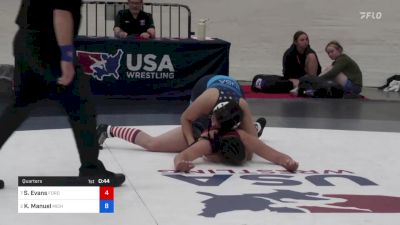 155 lbs Quarters - Sadie Evans, FordDynastyWrestlingClub vs Kaili Manuel, Michigan Revolution Wrestling Club