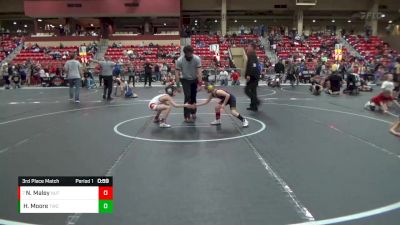 70 lbs 3rd Place Match - Nathan Maley, Hutchinson vs Hudson Moore, Tonganoxie Wrestling Club