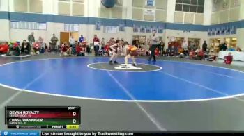 95 lbs Semis (4 Team) - Chase Wanniger, Mater Dei vs Devan Royalty, Center Grove