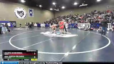 150 lbs Quarterfinal - Julieta Echeverria, Wasco vs Ana Garcia-Delgado, Atascadero