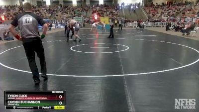 A 220 lbs Semifinal - Tyson Click, Samuel Everett School Of Innovation vs Cayden Buchannon, Spring Hill