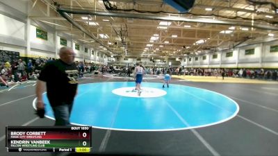 130 lbs Cons. Round 2 - Brody Corbett, Magic City Wrestling vs Kendrin VanBeek, Falcon Wrestling Club