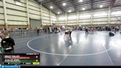 110 lbs Quarterfinal - Acailles Jenks, Cougars Wrestling Club vs Kinley Phillips, Bear River Junior High Wrestling Club