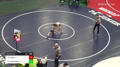 89 lbs Round Of 64 - Bryson Walter, Milton vs Chase Karenbauer, Grove City