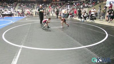 40 lbs Quarterfinal - Kayde Legg, Barnsdall Youth Wrestling vs Azayla Mitchell, Tironook Wrestling