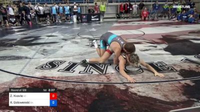 120 lbs Round Of 128 - Zackary Kvavle, Arizona vs Rhett Golowenski, Oklahoma