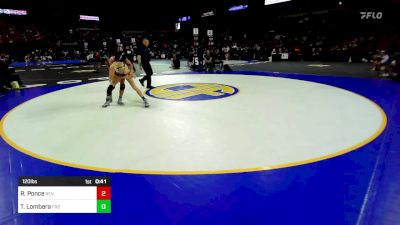 120 lbs Consi Of 32 #2 - Ricardo Ponce, Redlands East Valley (SS) vs Tobias Lombera, Frontier (CS)