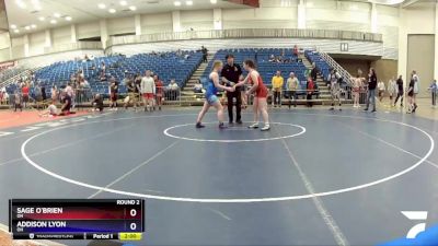 138-144 lbs Round 2 - Sage O`Brien, OH vs Addison Lyon, OH