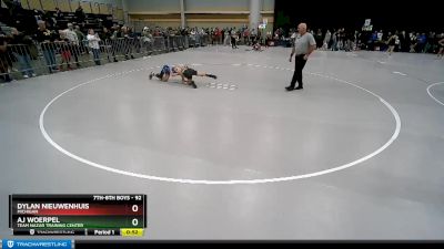 92 lbs Cons. Round 6 - Aj Woerpel, Team Nazar Training Center vs Dylan Nieuwenhuis, Michigan