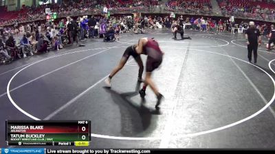 120 lbs Round 1 - Tatum Buckley, Rocket Wrestling Club / RWC vs Marissa Blake, Arlington