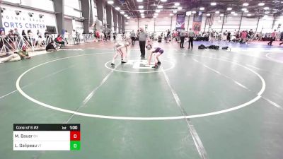 90 lbs Consi Of 8 #2 - Mason Bauer, OH vs Luke Galipeau, VT