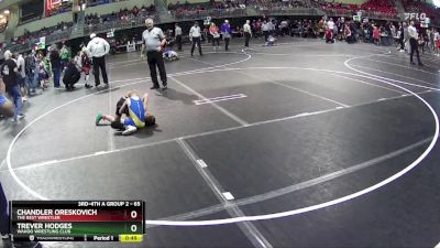 65 lbs Cons. Round 5 - Trever Hodges, Wahoo Wrestling Club vs Chandler Oreskovich, The Best Wrestler