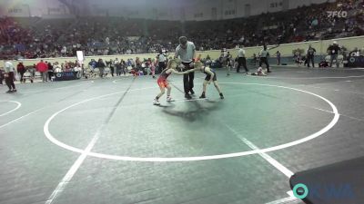 60 lbs Round Of 16 - Reece Crenshaw, Woodland Wrestling Club vs Ryker Collins, Mustang Bronco Wrestling Club