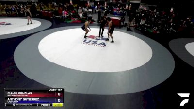 157 lbs Cons. Round 5 - Elijah Ornelas, Red Wave Wrestling vs Anthony Gutierrez, California