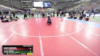 120 lbs Cons. Round 4 - Kiyan Simon, Alabama Takedown Academy vs Lane Andersen, Pinnacle Wrestling Club