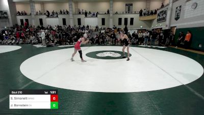 113 lbs Round Of 16 - Sophia Simonelli, Barnstable vs Jonah Bornstein, Oliver Ames