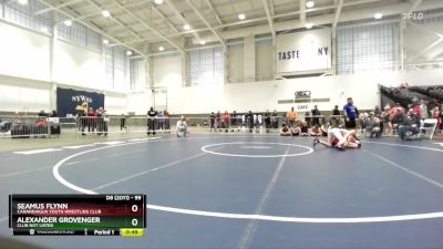 99 lbs Cons. Round 2 - Seamus Flynn, Canandaigua Youth Wrestling Club vs Alexander Grovenger, Club Not Listed