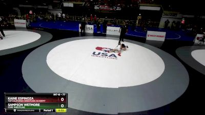 77 lbs Champ. Round 1 - Sampson Wetmore, CORE Wrestling vs Kaine Espinoza, TUF California Wrestling Academy