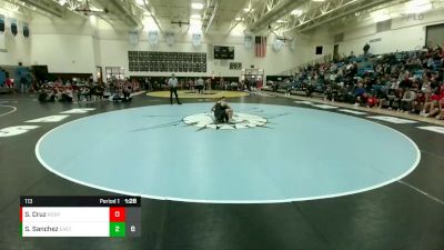 113 lbs Round 1 (10 Team) - Sammy Sanchez, Cheyenne East vs Santiago Cruz, Rock Springs