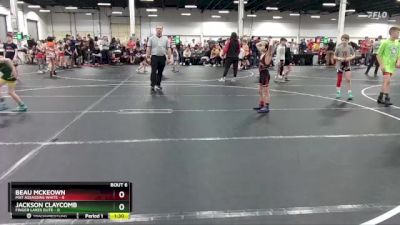 56 lbs Round 2 (8 Team) - Beau McKeown, Mat Assassins White vs Jackson Claycomb, Finger Lakes Elite