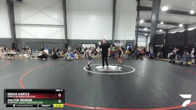 82 lbs Semifinal - Sonja Hartle, Steelclaw Wrestling Club vs Dalton Regehr, Sandpoint Legacy Wrestling Club