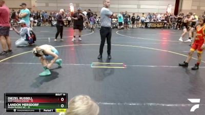 82 lbs Round 5 (6 Team) - Landon Mersdorf, Ragin Raisins WC vs Diezel Russell, East Kansas Eagles