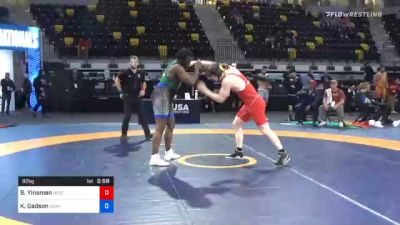 92 kg Quarterfinal - Beau Yineman, Wisconsin vs Kyven Gadson, Sunkist Kids Wrestling Club