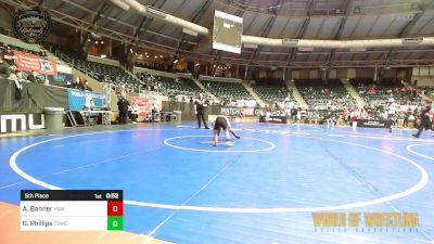 67 lbs 5th Place - Anterryo Banner, HURRICANE WRESTLING ACADEMY vs Grayson Phillips, Team Tulsa Wrestling Club