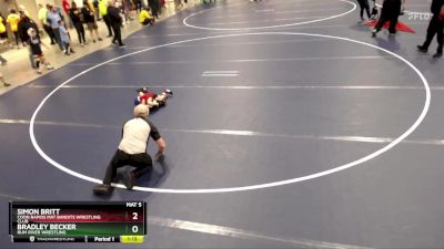 5th Place Match - Simon Britt, Coon Rapids Mat Bandits Wrestling Club vs Bradley Becker, Rum River Wrestling