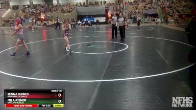 Girls 132 lbs Quarterfinal - Stella Wilson, St. Andrew`s-Sewanee (Girls) vs Lilli Cobb, Clarksville (Girls)