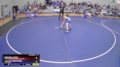 77 lbs Round 3 - Michael Hoye, Cottage Grove Wrestling Club vs Colton Riesterer, All-phase