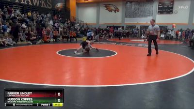 75 lbs 1st Place Match - Parker Lindley, Central City Matcats vs Hudson Koppes, Big Game Wrestling Club