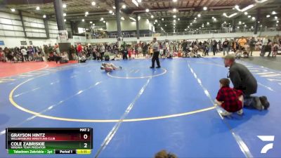 61 lbs Semifinal - Grayson Hintz, Williamsburg Wrestling Club vs Cole Zabriskie, Virginia Team Predator