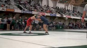 174 lbs consolation George Markou (Trine) vs. Zach Benzio (NIU)