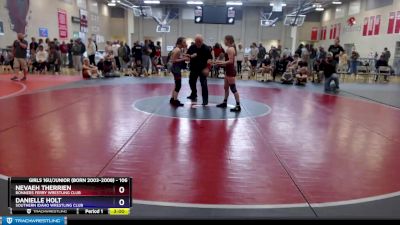 106 lbs Round 3 - Nevaeh Therrien, Bonners Ferry Wrestling Club vs Danielle Holt, Southern Idaho Wrestling Club