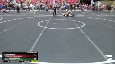 150 lbs Cons. Round 3 - Cain Purvis, Thunderbird Wrestling Club vs Alyck Rodriguez, Scottsbluff Wrestling Club