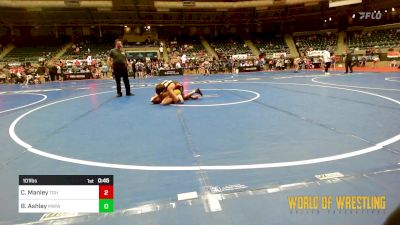 101 lbs Consi Of 8 #2 - Calan Manley, Team Grind House vs Brody Ashley, Michigan West Wrestling Club