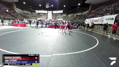 112 lbs Semifinal - Hannah Ramirez, Sunnyvale Wrestling Club vs Abbi Cooper, Community Youth Center - Concord Campus Wrestling