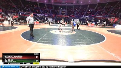 3A 182 lbs Cons. Round 1 - Eli Cook, Wheaton (North) vs Anthony Cambria, Arlington Heights (Hersey)