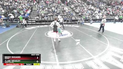 150 lbs Champ. Round 1 - Brody Rhoades, Uintah vs Clark Weakley, Snow Canyon