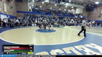 120lbs Semifinal - Madisyn Erickson, Yelm (Girls) vs Olivia Engel, Kelso (Girls)