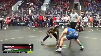 129 lbs Round 2 (4 Team) - Nate Carter, Clarkston vs Owen Motylinski, Dundee White