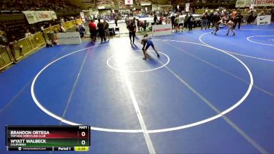 98 lbs Cons. Round 3 - Brandon Ortega, Top Dog Wrestling Club vs Wyatt Walbeck, California