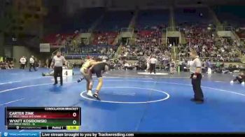 126 lbs Semis & 1st Wb (8 Team) - Carter Zink, E1-West Fargo Sheyenne vs Wyatt Kosidowski, E3-Fargo Davies